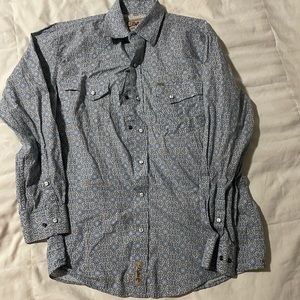 Rafter C pearl snap button down size medium